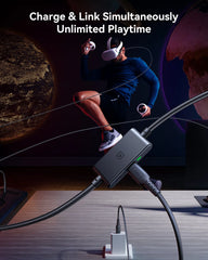 INIU DI401 16FT VR High Speed Transfer Link Cable with Separate Charging Port for Ultra-Durable Power