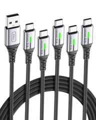 INIU D5C Nylon USB C Cable 5-Pack (1.6+3.3*2+6.6*2ft(0.5m+1m*2+2m*2))
