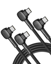INIU D6CC 90° Design USB C Cable 100W (6.6ft, 2-Pack)