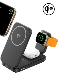 INIU SnapGo W31-E1 Qi2 15W 3 in 1 Magnetic Foldable Wireless Charger
