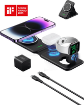 INIU SnapGo WI222 3 in 1 Wireless Charging Pad & Stand, 15W Magnetic Multifunction