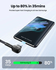 INIU D6CC 90° Design USB C Cable 100W (6.6ft, 2-Pack)