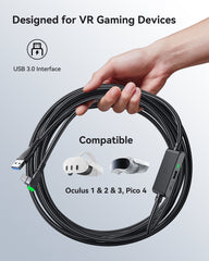 INIU DI401 16FT VR High Speed Transfer Link Cable with Separate Charging Port for Ultra-Durable Power