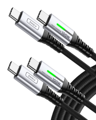 INIU D5CC USB C to C Cable 100W (6.6ft, 2-Pack)