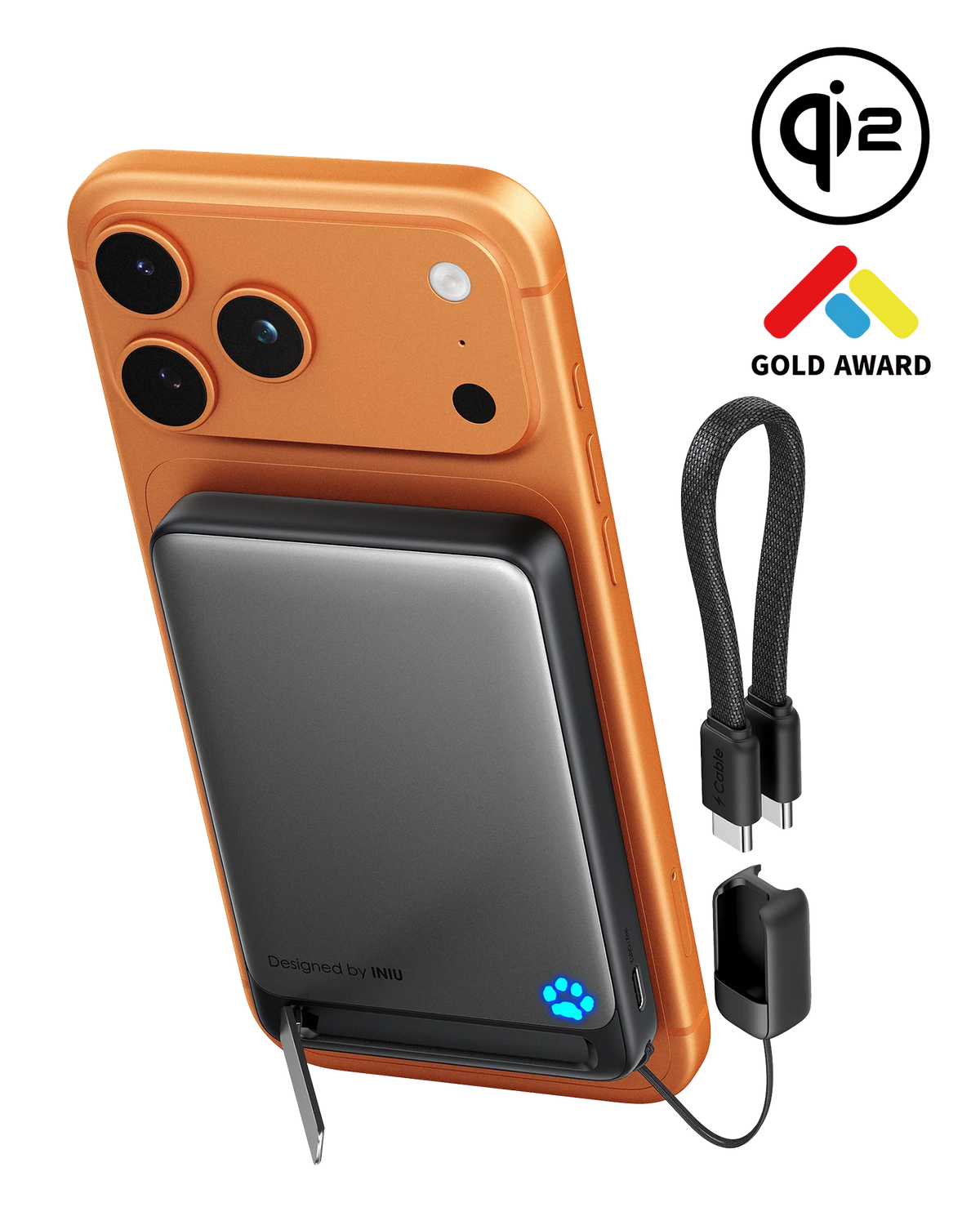 INIU SnapGo P73-E1 Qi2 15W Magnetic Slim Power Bank | 10000mAh