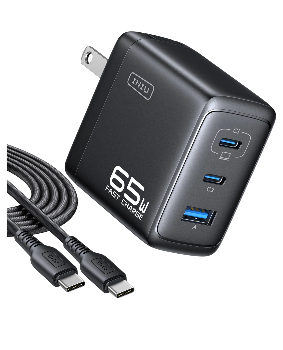 INIU A21-E1 65W 3-Port GaN Charger