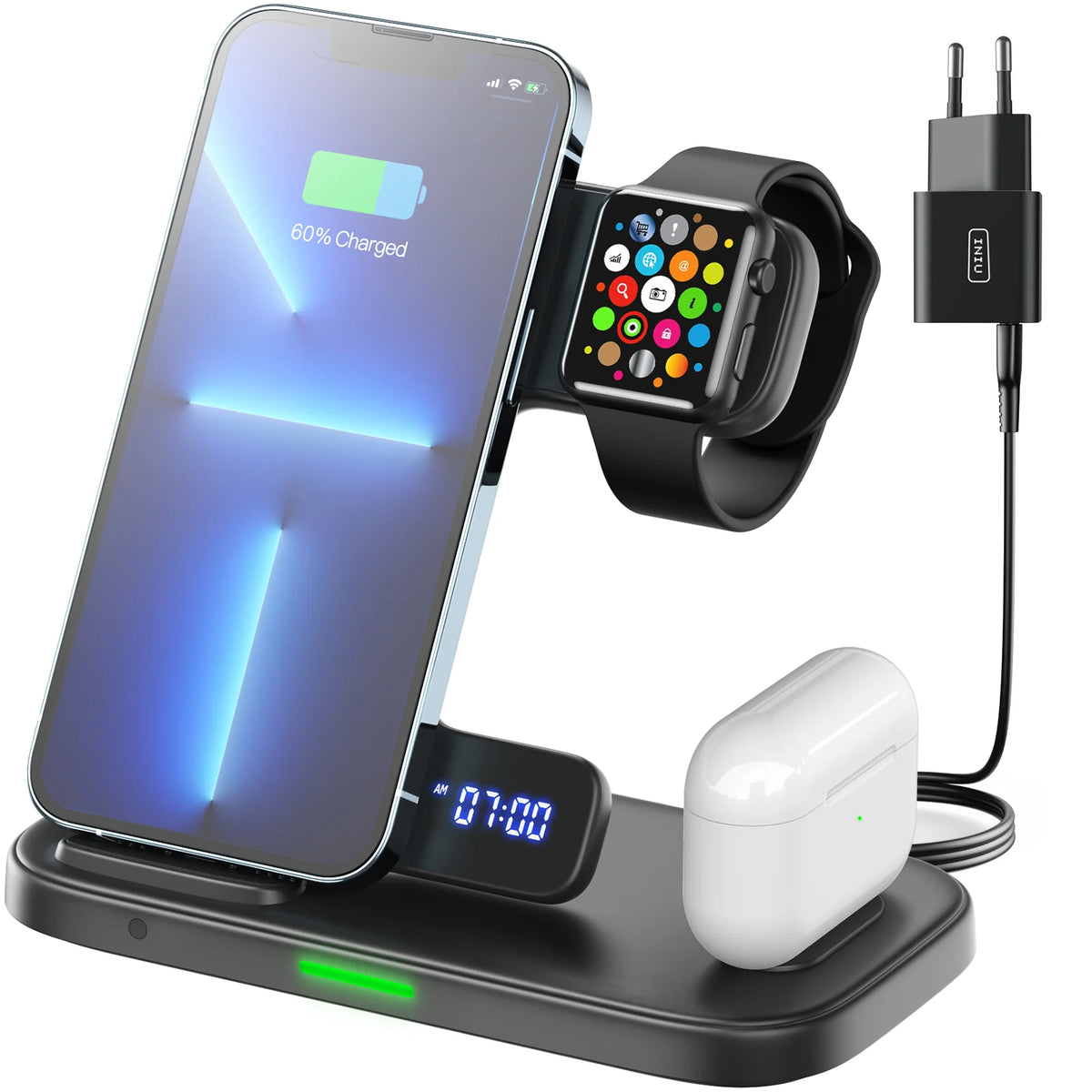 INIU I220 Qi-Certified 3 In 1 Fast Wireless Charger